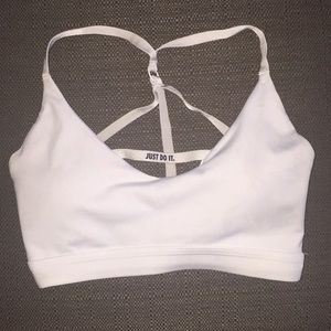 White nike sports bra